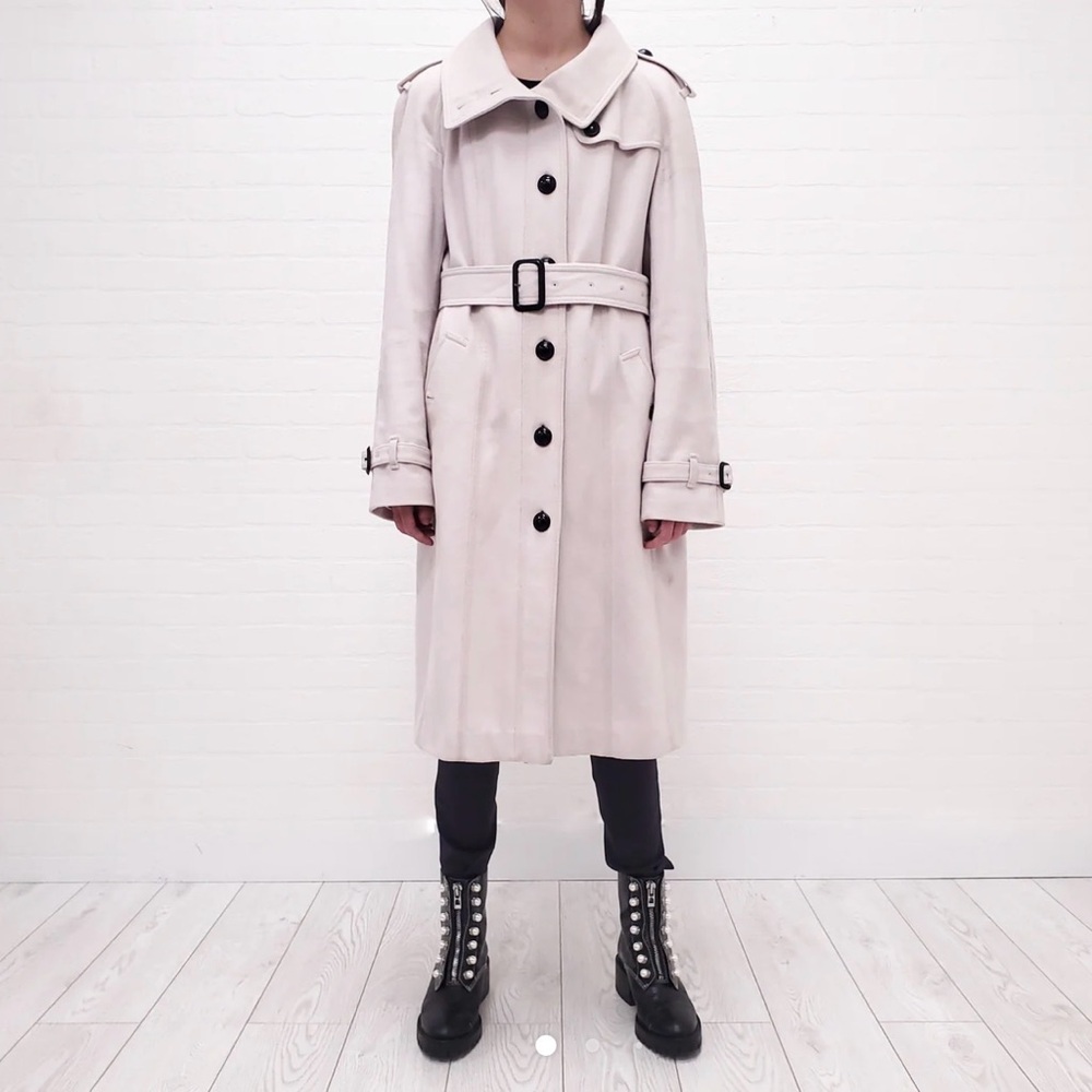 Burberry neutral cream/beige wool Coat